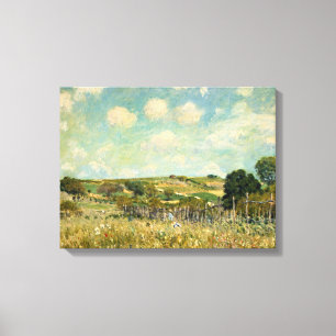 Landschap Landbeemdschap (door Alfred Sisley) Canvas Afdruk