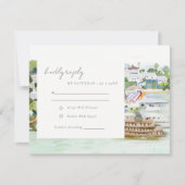 Landschap Landschap Landschap Wuwen Waterverf RSVP Kaartje (Voorkant)