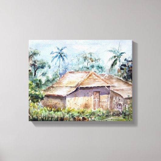 LANDSCHAP landschap schilderij Canvas Print (Voorkant)