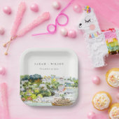 Landschap Landschap Wuwschap Elegant rivier Cruise Papieren Bordje (Feest)