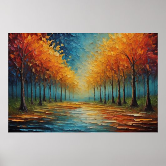 Landschap Levendige Kleur Fauvisme Impressionist 3 Poster (Voorkant)