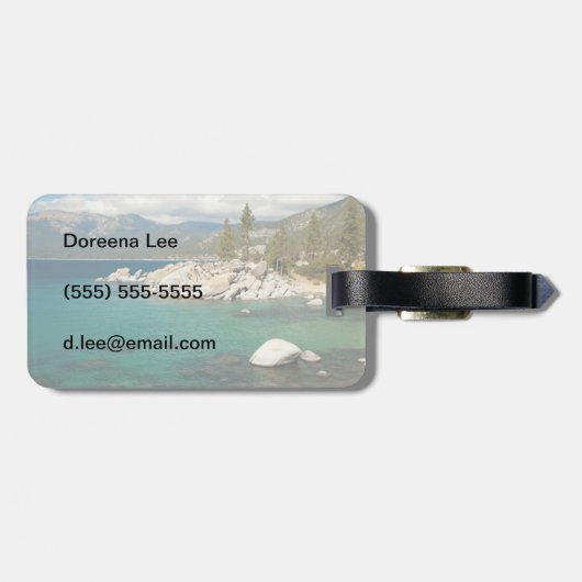 Landschap meer bagagelabel (Achterkant horizontaal)