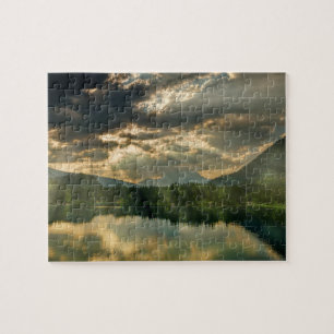 Landschap Meer, Bergen, Reflecties, & Lucht Legpuzzel
