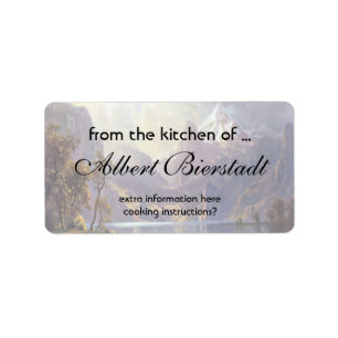  landschap, meer tahoe van Albert Bierstadt Etiket