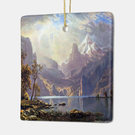  landschap, meer tahoe van Albert Bierstadt Keramisch Ornament (Links)
