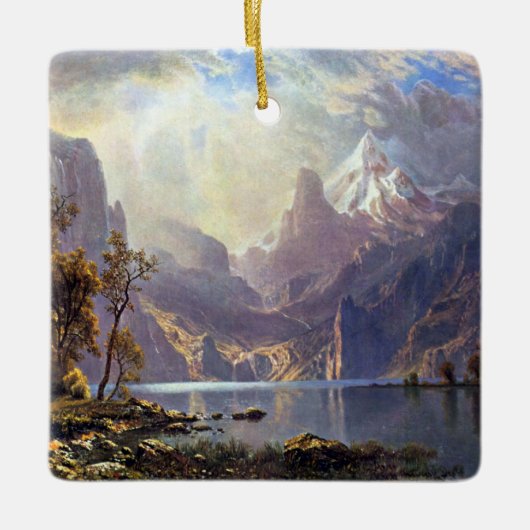  landschap, meer tahoe van Albert Bierstadt Keramisch Ornament (Voorkant)