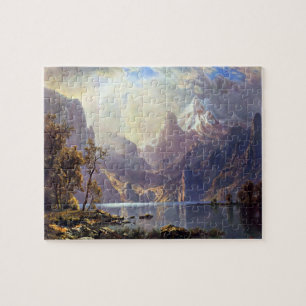 landschap, meer tahoe van Albert Bierstadt Legpuzzel