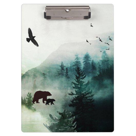 Landschap met Beren en adelaar Klembord (Voorkant)