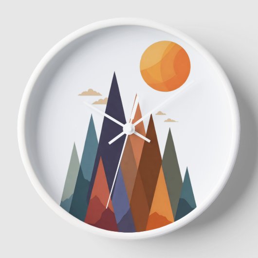 Landschap met bergen en zon (Voorkant)