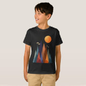 Landschap met bergen en zon t-shirt (Voorkant volledig)