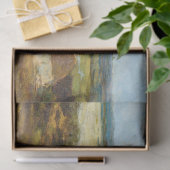 landschap met boerderij en troebele hemden tissuepapier (Geschenk)