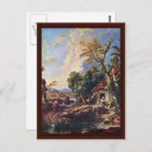 Landschap met broeder Lucas van François Boucher Briefkaart (Voorkant / Achterkant)