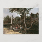 Landschap met brug, c.1628 briefkaart (Voorkant)