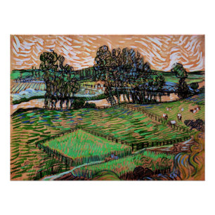 Landschap met brug over de Oise Perfect Poster