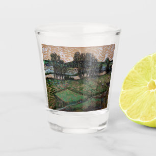 Landschap met brug over de Oise (van Gogh) Shot Glas