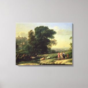 Landschap met Cephalus Canvas Afdruk