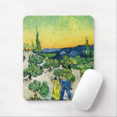 Landschap met Couple Waling door Vincent van Gogh Muismat (Met muis)