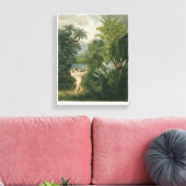 Landschap met Cupid die een pijl op een Parrot ric Canvas Afdruk (Insitu (Woonkamer))