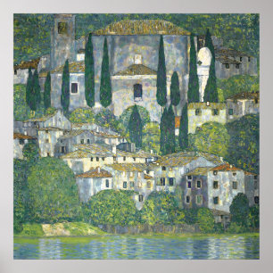 Landschap met Cypressen - Gustav Klimt Poster
