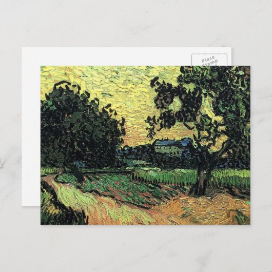 Landschap met de Chateau Auvers van Vincent van Go Briefkaart (Voorkant / Achterkant)