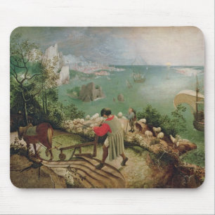 Landschap met de Herfst van Icarus, c.1555 Muismat