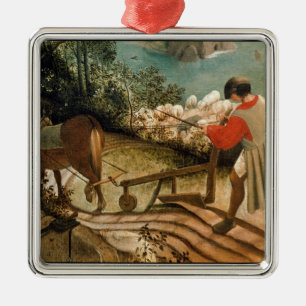 Landschap met de Herfst van Icarus Metalen Ornament