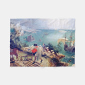 Landschap met de Herfst van Icarus, Pieter Bruegel Fleece Deken (Voorkant (Horizontaal))