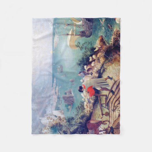 Landschap met de Herfst van Icarus, Pieter Bruegel Fleece Deken (Voorkant)