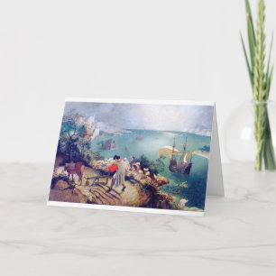 Landschap met de Herfst van Icarus, Pieter Bruegel Kaart