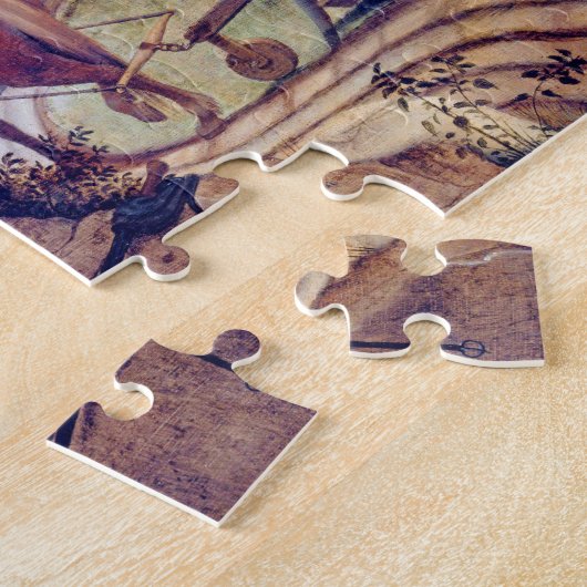 Landschap met de Herfst van Icarus, Pieter Bruegel Legpuzzel (Zijkant)