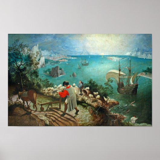 Landschap met de Herfst van Icarus Pieter Bruegel Poster (Voorkant)
