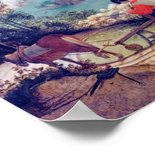 Landschap met de Herfst van Icarus, Pieter Bruegel Poster (Hoek)