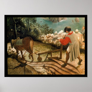 Landschap met de Herfst van Icarus Poster