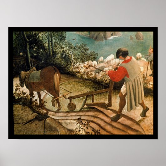 Landschap met de Herfst van Icarus Poster (Voorkant)