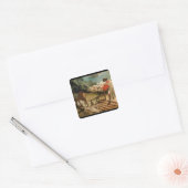 Landschap met de Herfst van Icarus Vierkante Sticker (Envelop)