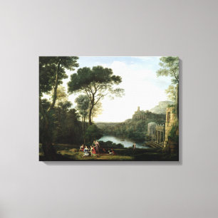 Landschap met de Nymph Egeria Canvas Afdruk