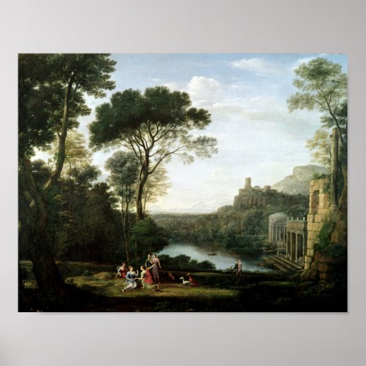 Landschap met de Nymph Egeria Poster (Voorkant)