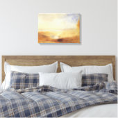 Landschap met de verre rivierbaai van Joseph Turne Canvas Afdruk (Insitu (Slaapkamer))