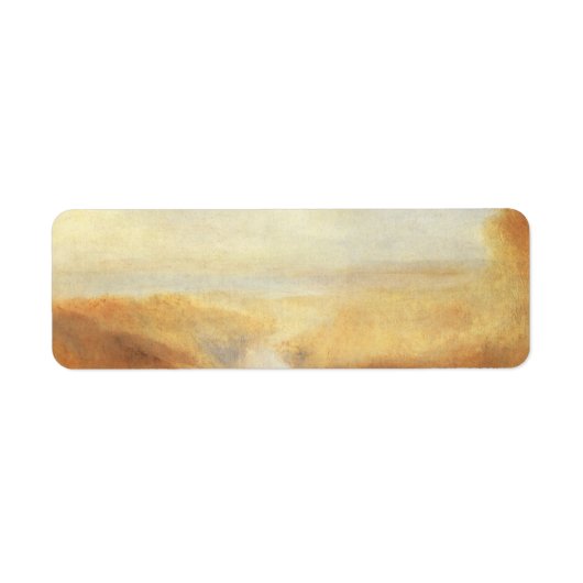 Landschap met de verre rivierbaai van Joseph Turne Etiket (Voorkant)