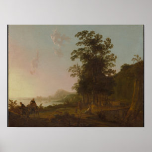 Landschap met de vlucht naar Egypte Poster