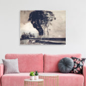 Landschap met drie bomen, 1850 canvas afdruk (Insitu (Woonkamer))