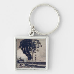 Landschap met drie bomen, 1850 sleutelhanger