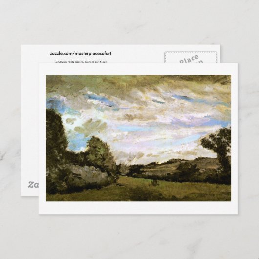 Landschap met Dunes, Vincent van Gogh Briefkaart (Voorkant / Achterkant)