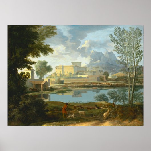 Landschap met een Calm Nicolas Pouss Poster (Voorkant)