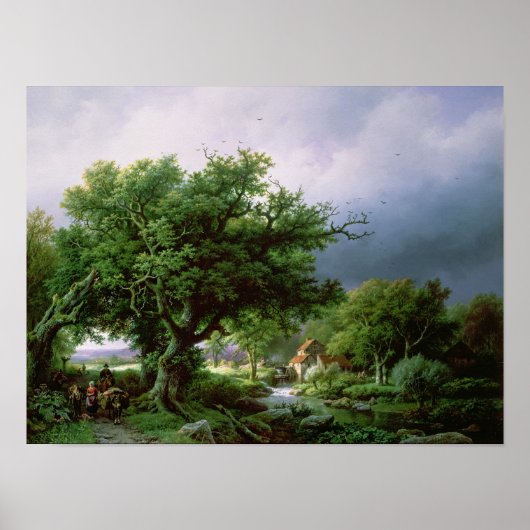 Landschap met een Mill Poster (Voorkant)
