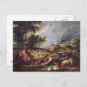 Landschap met een regenboog briefkaart (Voorkant / Achterkant)