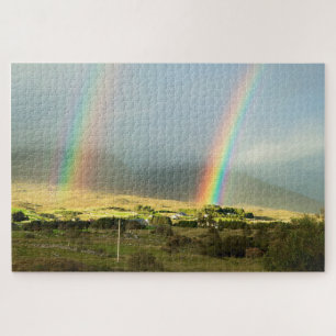 Landschap met een regenboog legpuzzel