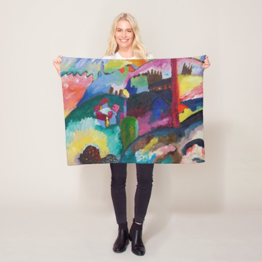 Landschap met Factory Chimney, Wassily Kandinsky Fleece Deken (In situ)