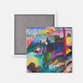 Landschap met Factory Chimney, Wassily Kandinsky Magneet (Voorkant / Achterkant)