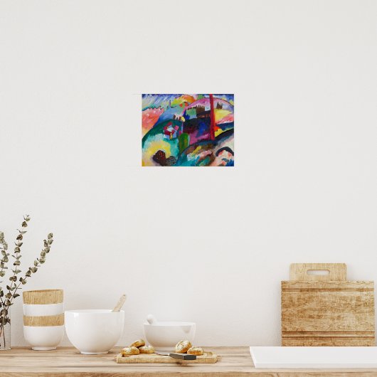 Landschap met Factory Chimney, Wassily Kandinsky Poster (Keuken)